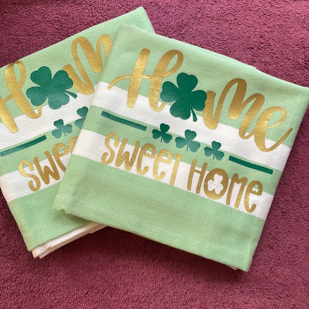 Set of 2 “Home sweet home” dish towels